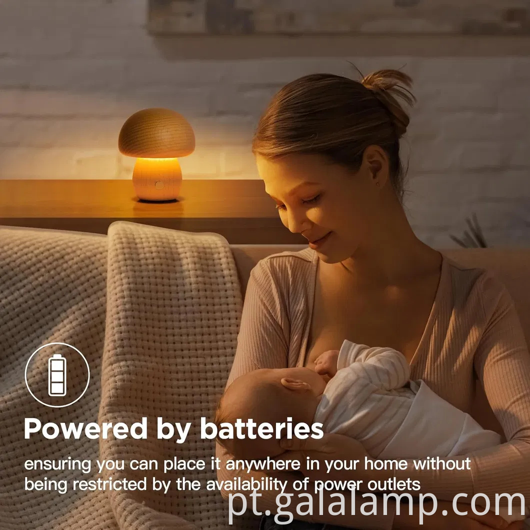 Lâmpada de cogumelo de LED moderna recarregável para decoração de casa elegante